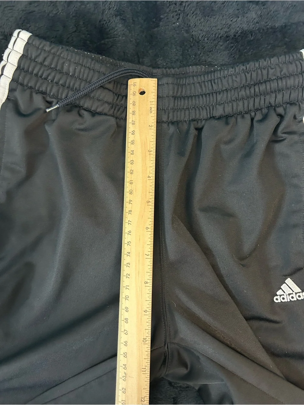 Vintage Y2k Adidas Sweatpants Men’s Small Black Loose Baggy Embroidery 3 Lines